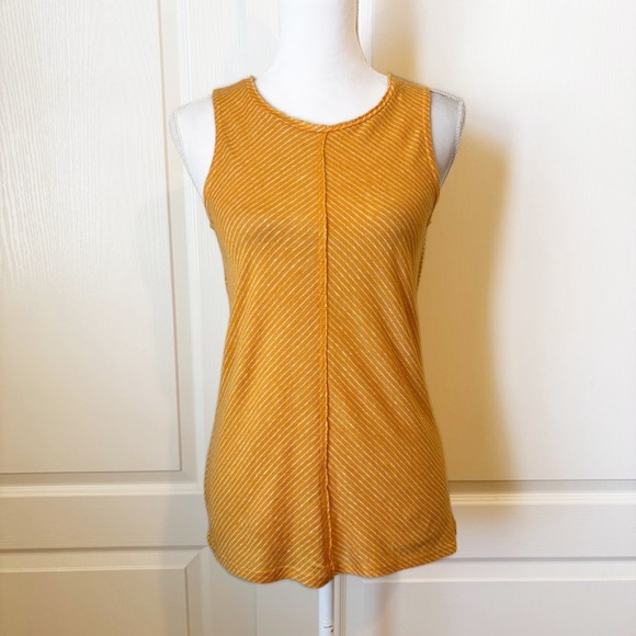 Sundance 100% Linen Yellow Striped Tank Top Blouse Women’s Small - Picture 9 of 9